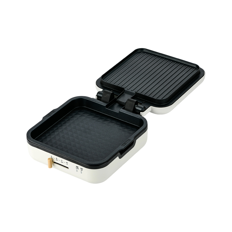 Sartén para parrilla BJX-S017 de 24x24 cm con parrilla (control de temperatura + mango de grano de madera)