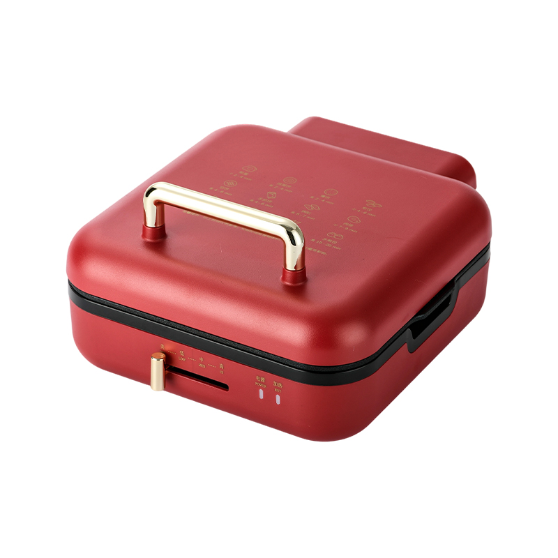 Sartén para parrilla BJX-S017 de 24x24 cm con parrilla (control de temperatura + mango de grano de madera)