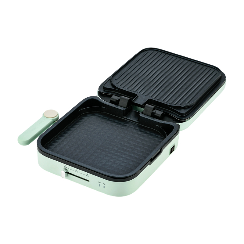 BJX-S022 28x28cm 180° Placa extraíble de control de temperatura de apertura y cierre Parrilla grande