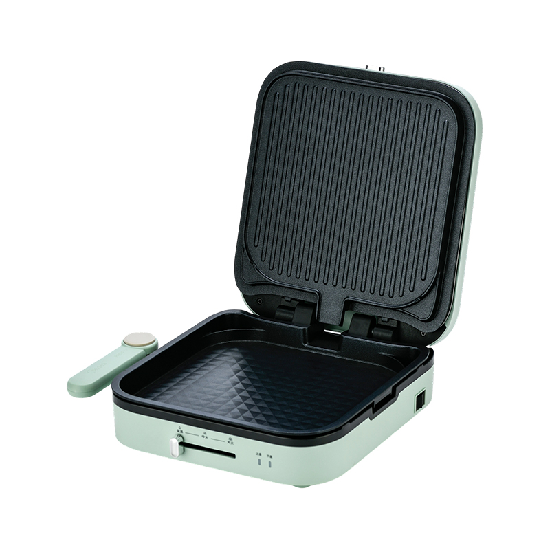BJX-S022 28x28cm 180° Placa extraíble de control de temperatura de apertura y cierre Parrilla grande